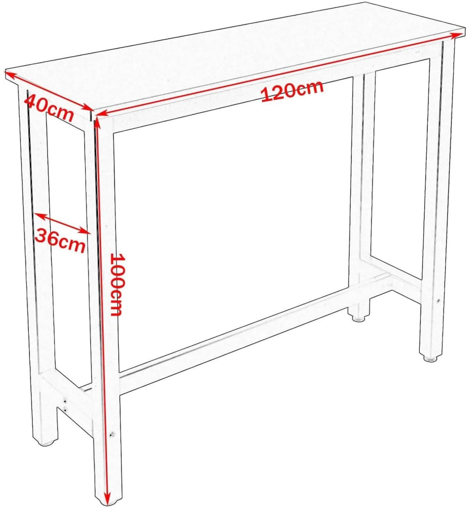 1x tavolo da bar + 2 x set di sgabelli da bar struttura in metallo MDF nero 19_0000035