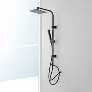 Colonna doccia nero opaco H 105 regolabile completa di soffione quadrato e doccetta