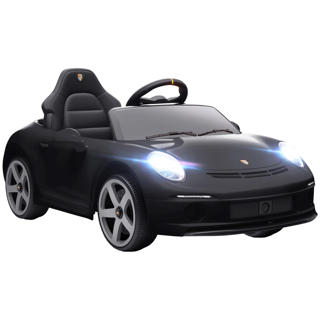 Macchina per Bambini 3-5 Anni con Licenza Ufficiale RUF GT Telecomando Cintura di Sicurezza e Musica Nero