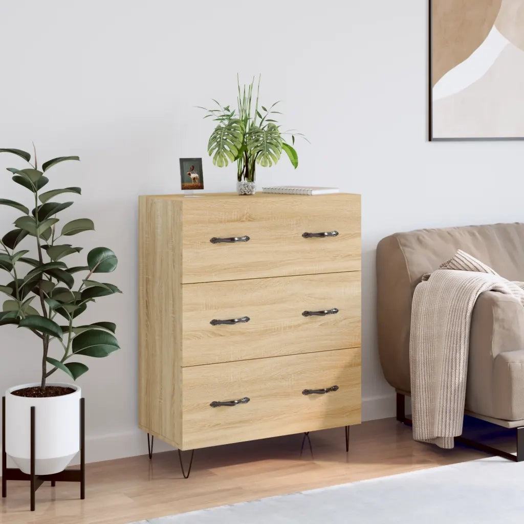 Credenza-Buffet-Armadio da cucina Rovere Sonoma 69,5x34x90 cm in Legno Multistrato 372444