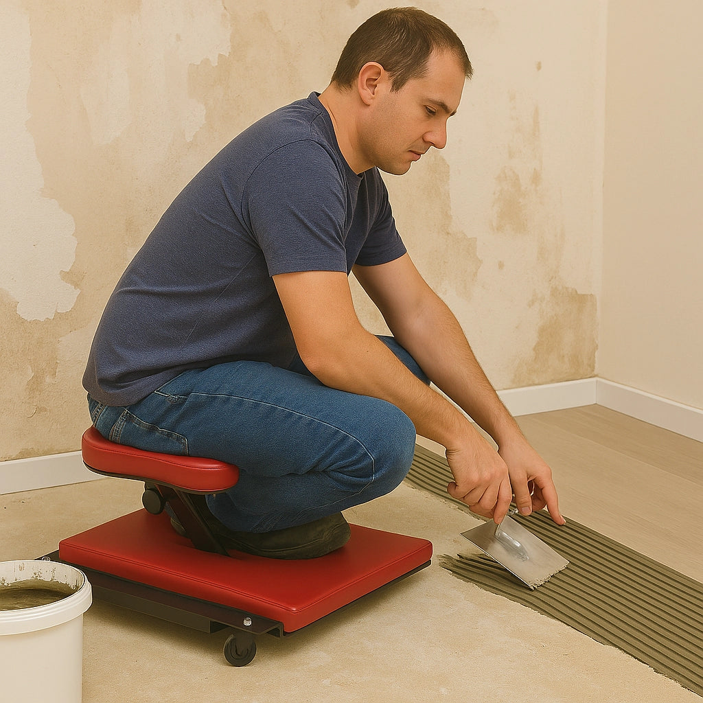 Seggiolino nelson regolabile inginocchiatoio con ruote posa piastrelle