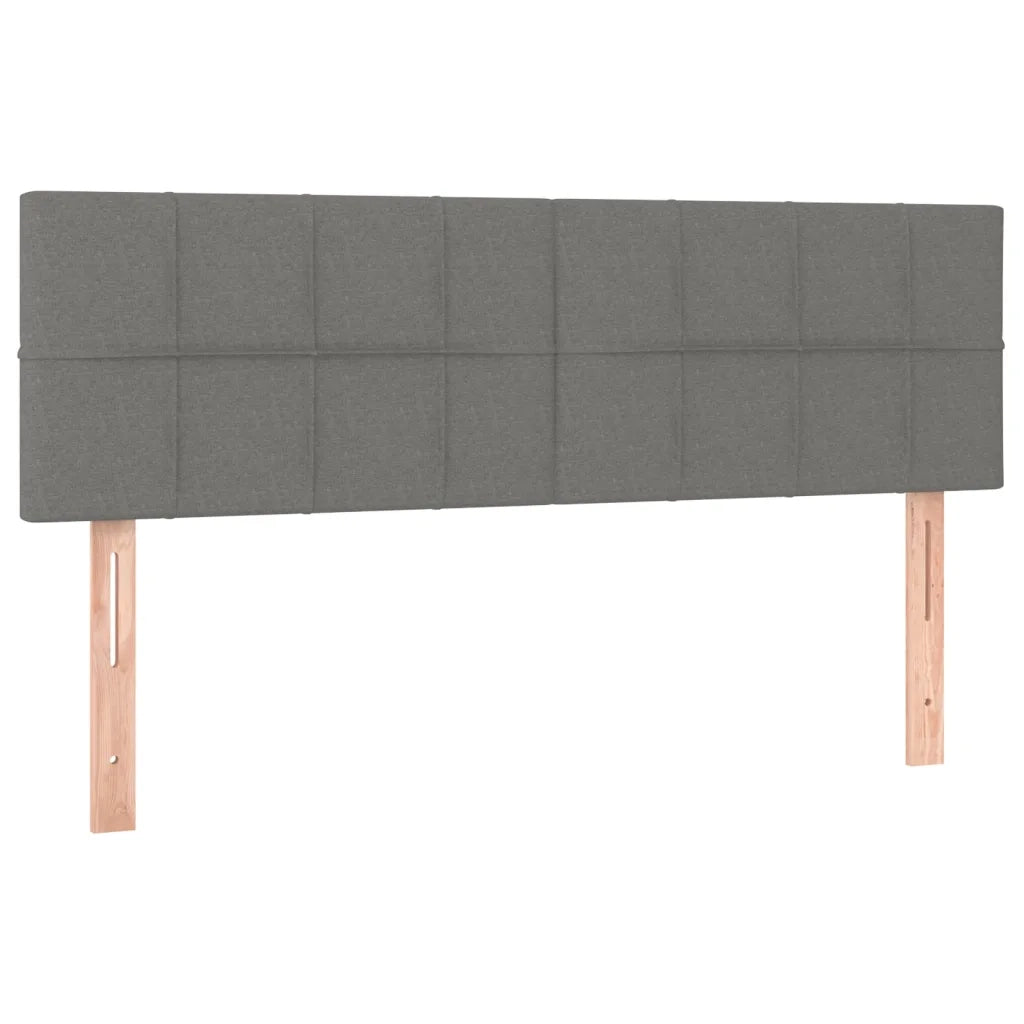 Giroletto a Molle con Materasso Grigio Scuro 140x190 cm Tessuto 3126798