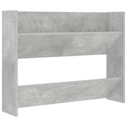 Scarpiera | Mobile per scarpe a Muro Grigio Cemento 80x18x60cm in Legno Multistrato