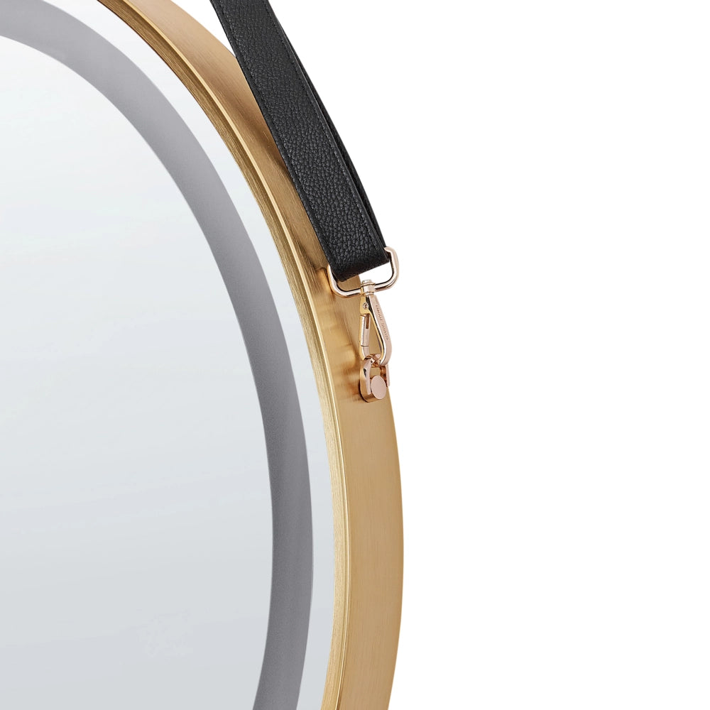 Specchio da bagno moderno a LED rotondo con altoparlante Bluetooth 60 x 60 cm Oro stile Glamour
