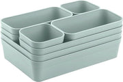 Organizzatore per ante scorrevoli – Cassetti flessibili per soggiorno e bagno – Pastello – Set da 8