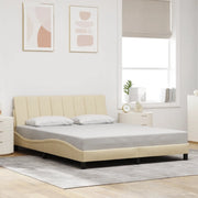 Giroletto senza Materasso Hanko Crema 160x200 cm in Tessuto
