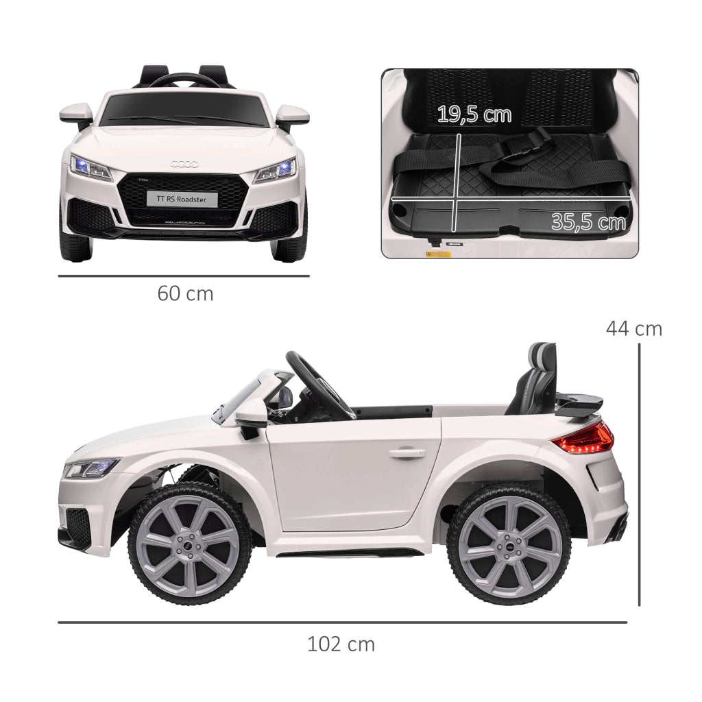 Auto elettrica per bambini Audi TT RS ¨C zephmum ¨C Bianco