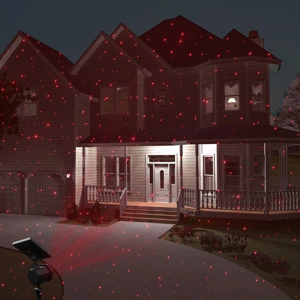Trade Shop - Proiettore Laser Con Pannello Solare Paesaggio Illuminazione Esterna Natale -