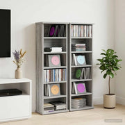 Mobile per CD 2 pz Sonoma grigio 60 x 17 x 92 cm 8012757
