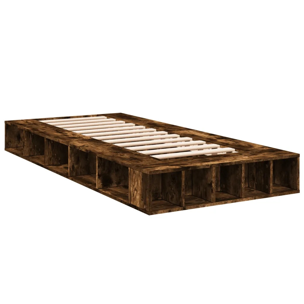 Giroletto-Struttura Letto Rovere Fumo 90x200 cm in Legno Multistrato 964620