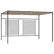 Gazebo con Tetto Retrattile 3x4x2,3 m Grigio Talpa 180 g/mÂ²
