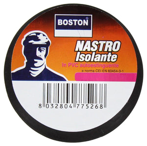 nastro isolante nero in pvc plasticato mm 50 mt 25 cod:ferx.95775