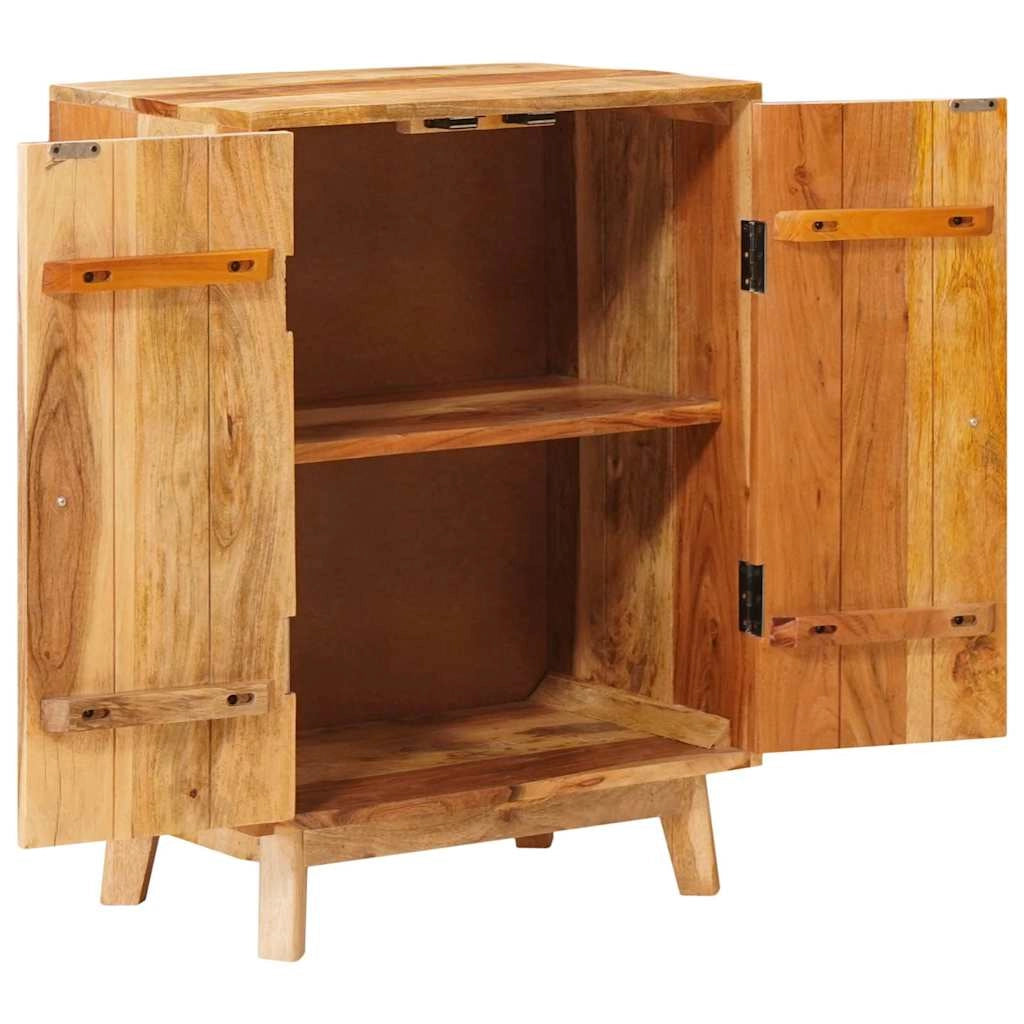 Mobiletto portaoggetti rettangolare moderno dimensioni interne 55 x 35 x 75 cm ampio spazio di archiviazione legno di mango marrone 02_0058088
