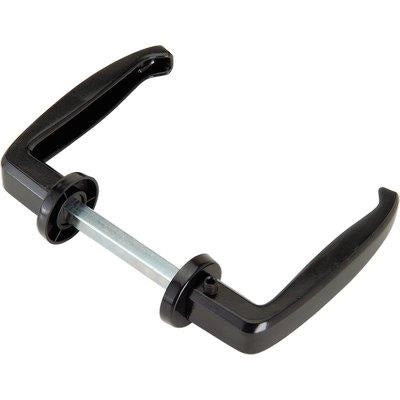 MANIGLIE X PORTA METALLO 357 COMBI - VERN NERA GRANO LATERALE MM 64/77 Q8- 5 pezzi