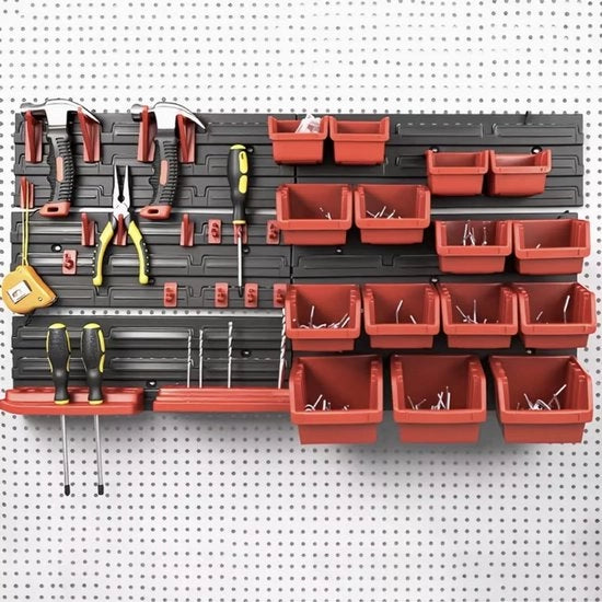 Sistema di Organizzazione per Strumenti | Cassa per Attrezzi a Viti, Bucaneve e Strumenti Manuali | Organizzatore Pratico per Laboratorio e Garage