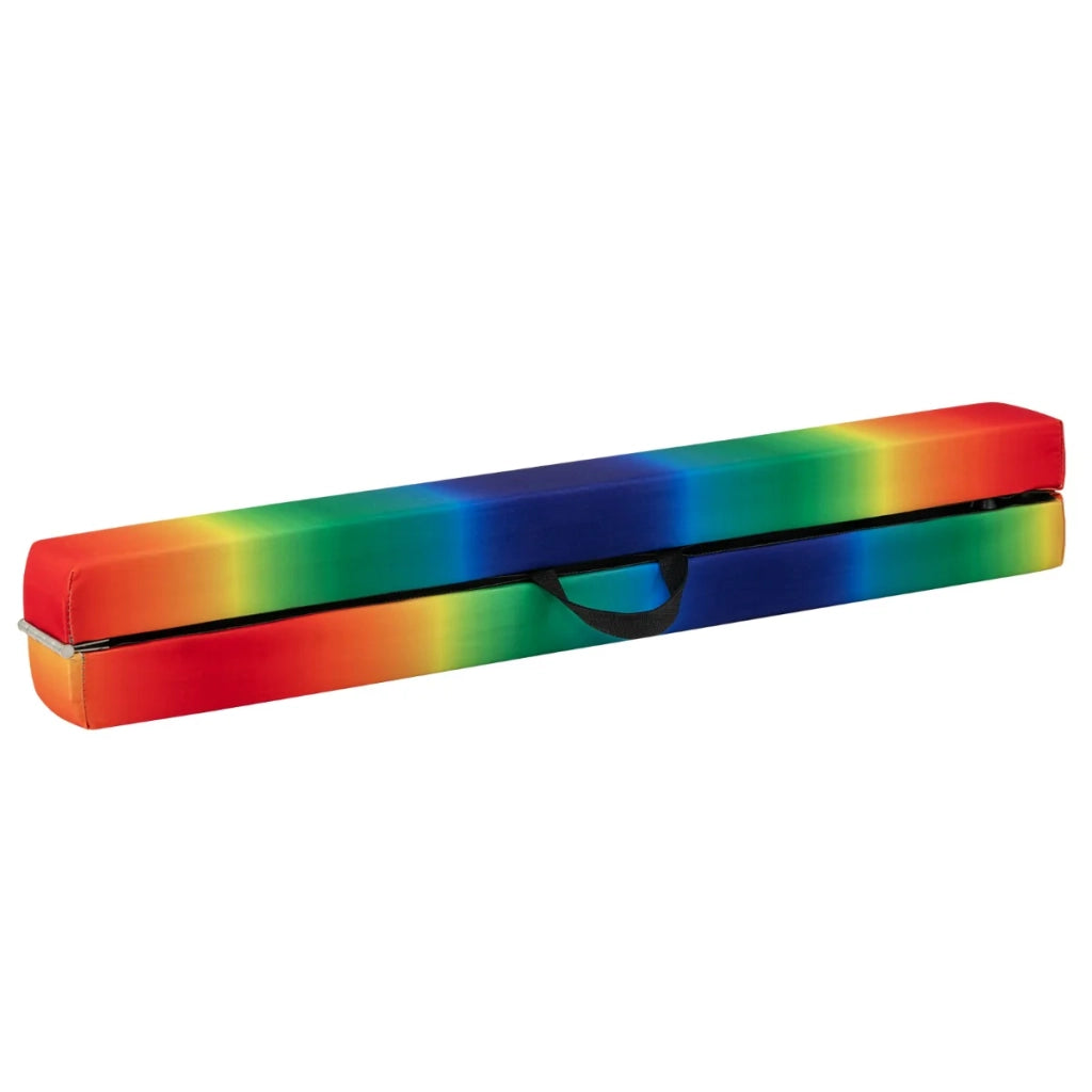 Trave di equilibrio pieghevole 270 x 10 x 7,5 cm per bambini e ragazzi maggiore sicurezza design colorato in pelle scamosciata e legno 20_0013285