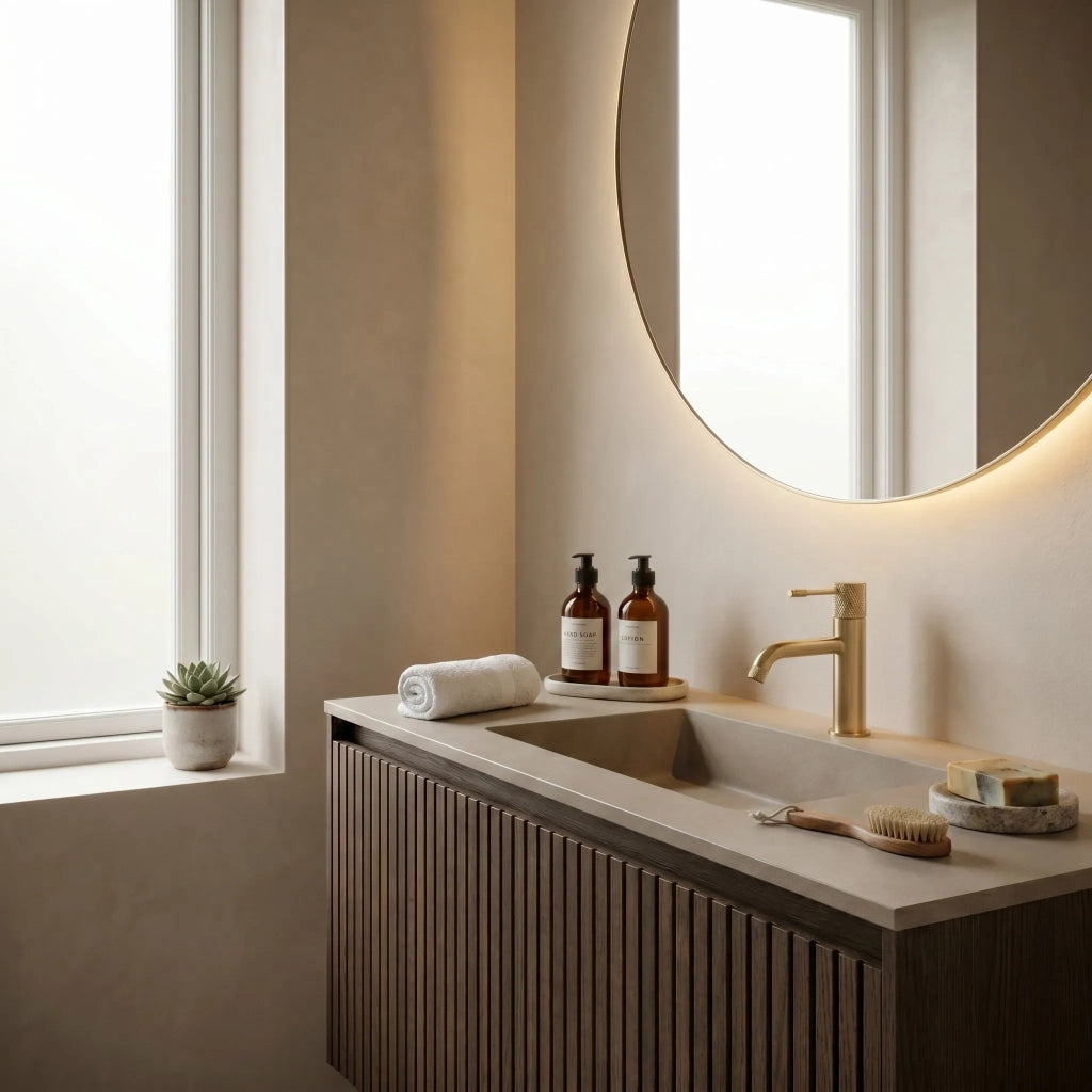 Rubinetto Da Lavabo Rea Venti Brush Gold Low
