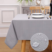 Tappeto da tavola con strisce lisce e strette protezione contro macchie impermeabile tappeto da tavola per Natale impermeabile lusso facile da pulire lavabile tappeto da tavola in olio greggio resistente - decorativo - festivo 140 cm x 140 cm quadrato.