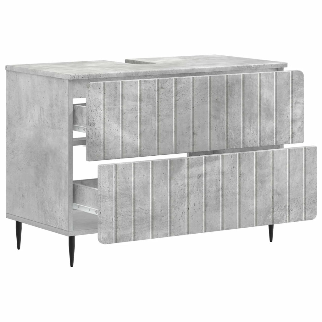 Armadio per Lavabo da Bagno ZWOLLE Grigio Cemento 896358