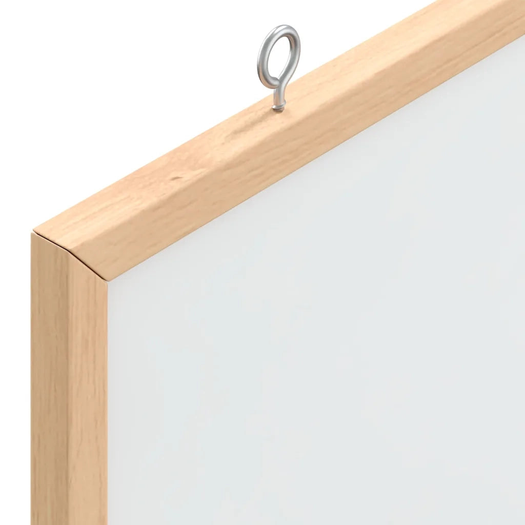 Lavagna Bianca Magnetica con Cornice in Legno di Pino 100x55 cm