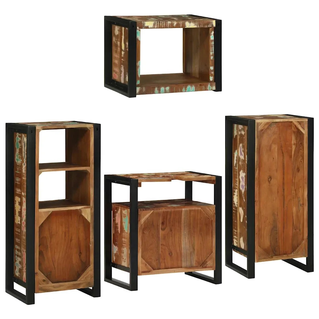 Set di mobili per il bagno 4 pcs Legno massello riciclato 3305681