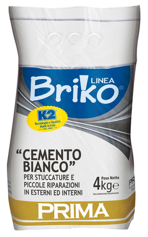 linea briko cemento bianco per riparazioni e stuccatura da kg 4 cod:ferx.95788