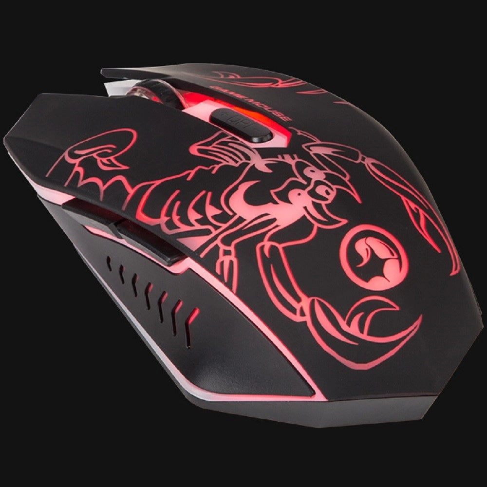 Trade Shop - Marvo Scorpion M316 Mouse Ottico Gaming Retroilluminato 2400 Dpi Luminoso Pc Usb -