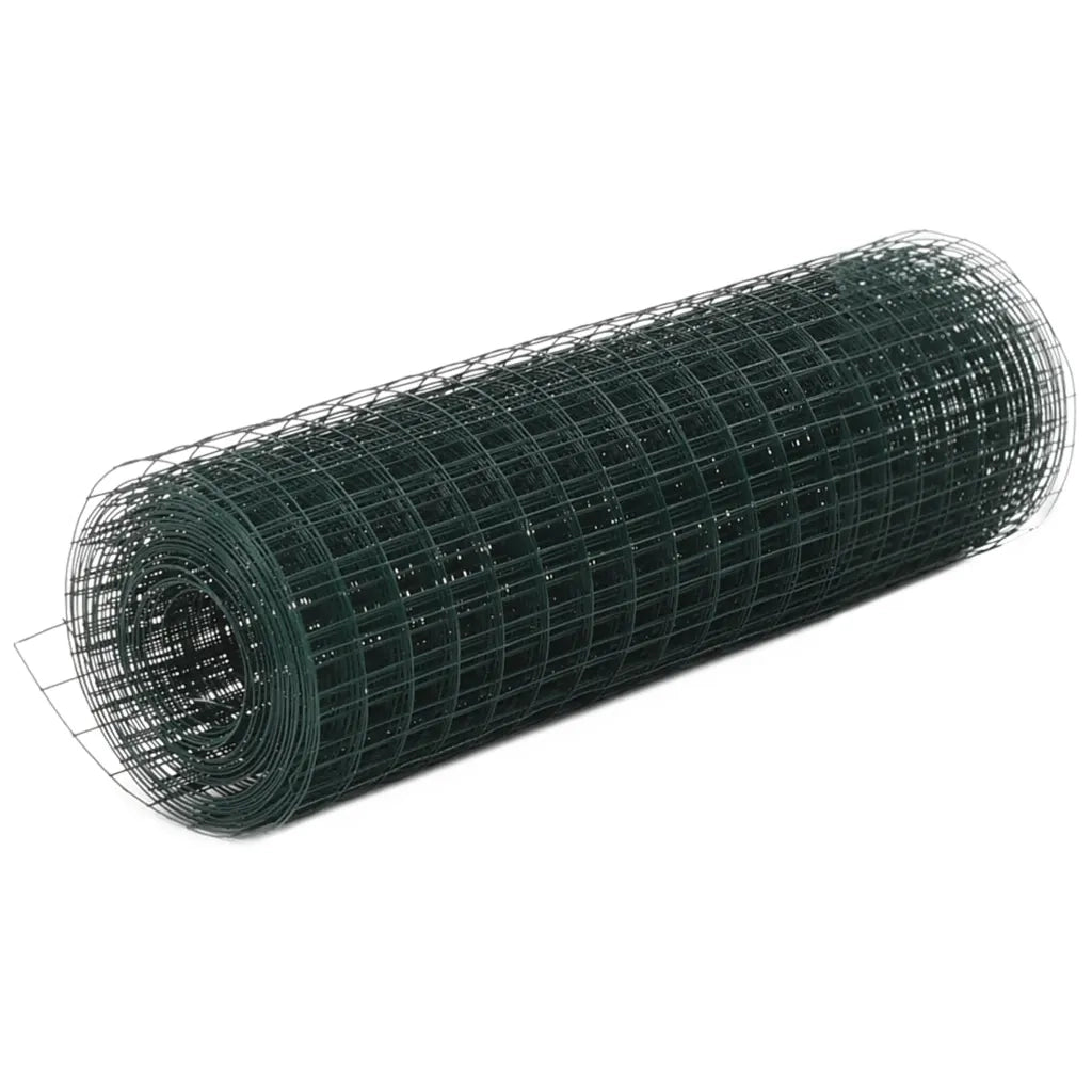 Recinzione in Rete per Pollaio in Acciaio e PVC 10x0,5 m Verdecod mxl 79919