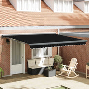 Tenda da Sole Nero 400 × 300 cm Poliestere e Alluminio 3330604