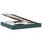 Letto matrimoniale | Letto per adulti | Letto ottomano Verde Scuro 200 x 200 cm Velluto