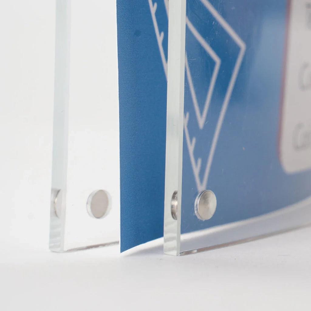Porta avvisi da banco magnetico profilo curvo Monofacciale Orizzontale - A4 orizzontale