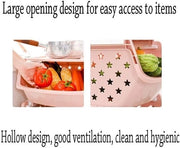 Raccoglitore multi strati in plastica per verdure e frutta - pavimento cucina, custode verde per prodotti freschi, tavolo di servizio spaziale per frutta e verdure