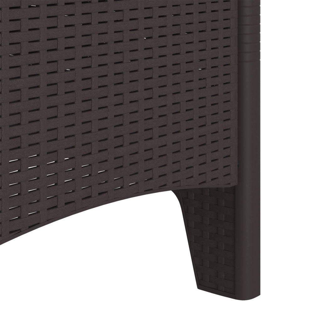 Set di 2 Sedie da giardino con cuscini in Rattan marrone