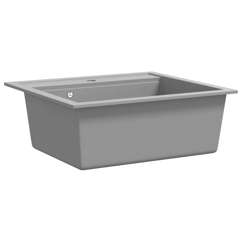 Lavello da Cucina in Granito Vasca Singola Grigio CFW4670606