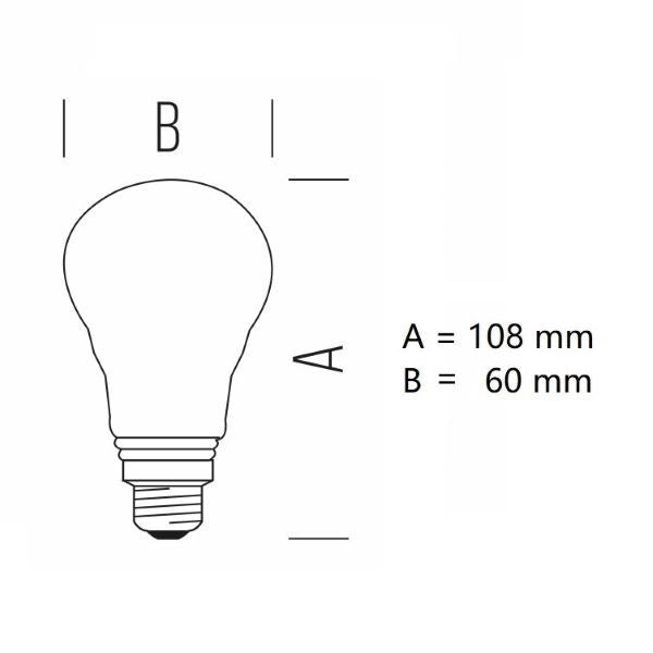 LAMPADINA GOCCIA A LED 10,5W LUCE CALDA 3000K 1521 LUMEN E27 BOT LIGHTING