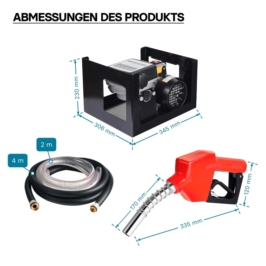 Distributore diesel gasolio con pompa autoadescante 230V/550W 50 l/min e pistola
