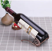 Wijnrek unico con contenitore per bottiglie in acciaio inossidabile piastra di tavolo wijnrek novità regalo arredamento cucina decorazione interna stile L bronzo