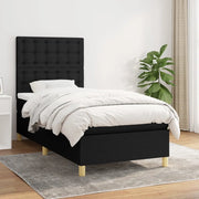Giroletto a Molle con Materasso Nero 100x200 cm in Tessutocod mxl 80306