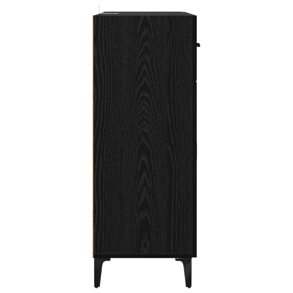 Credenza Rovere Nero 69,5 x 34 x 90 cm Legno multistrato 880681