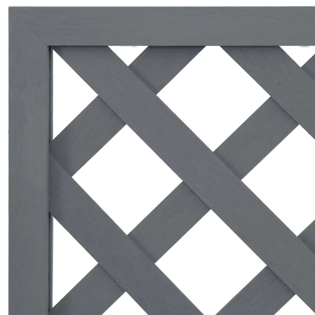 Fioriera rialzata per piante fiori terrazza giardino traliccio 65 x 33 x 135 cm WPC grigio 02_0038598