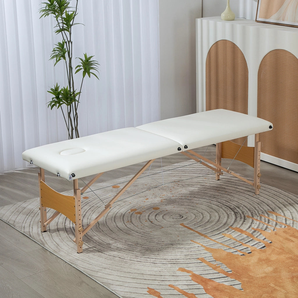 Poltrona Massaggiante Pieghevole ¨C zephmum ¨C 186x60x61-87 cm Crema
