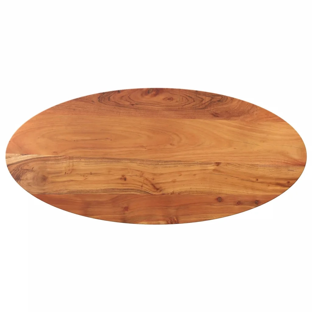 Piano Tavolo 90x40x2,5 cm Ovale in Legno Massello di Acaciacod mxl 92528
