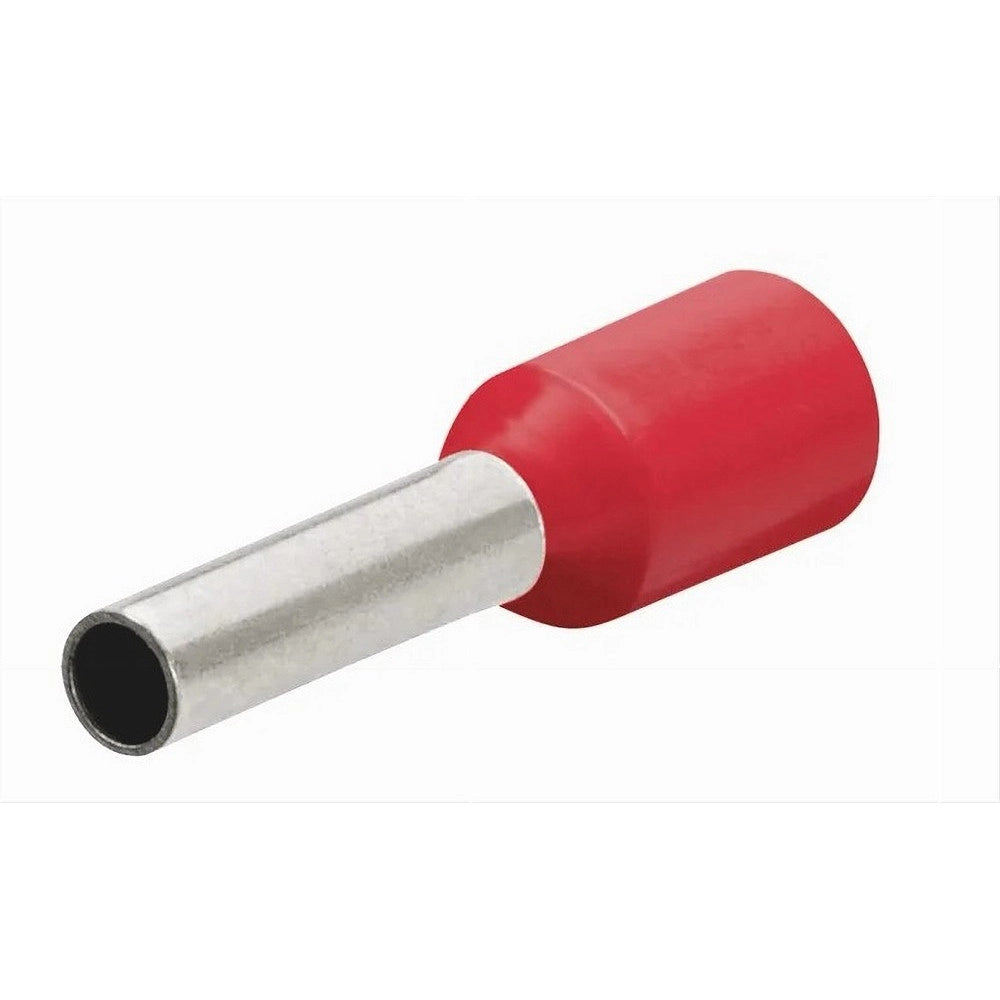 Trade Shop - Confezione 100 Pz Tubetto Capicorda Isolato Per Cavi 10mm² Terminale 12mm E10-12 -