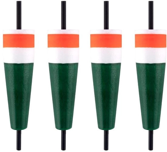 Conici Drijvers per Pesci di Fondo 4 pezzi - Verdikte Conici Drijvers - Slip Bobbers - Schiuma EVA Leggera - Elevato Potere di Galleggiamento - per Pesci di Fondo - Vettore per Pesci di Fondo