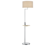 Piantana con mensola e attacco USB, metallo, H 160 cm, Claas