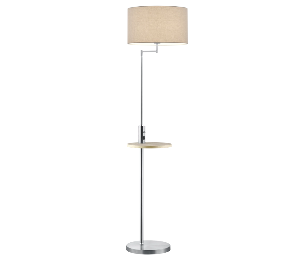 Piantana con mensola e attacco USB, metallo, H 160 cm, Claas