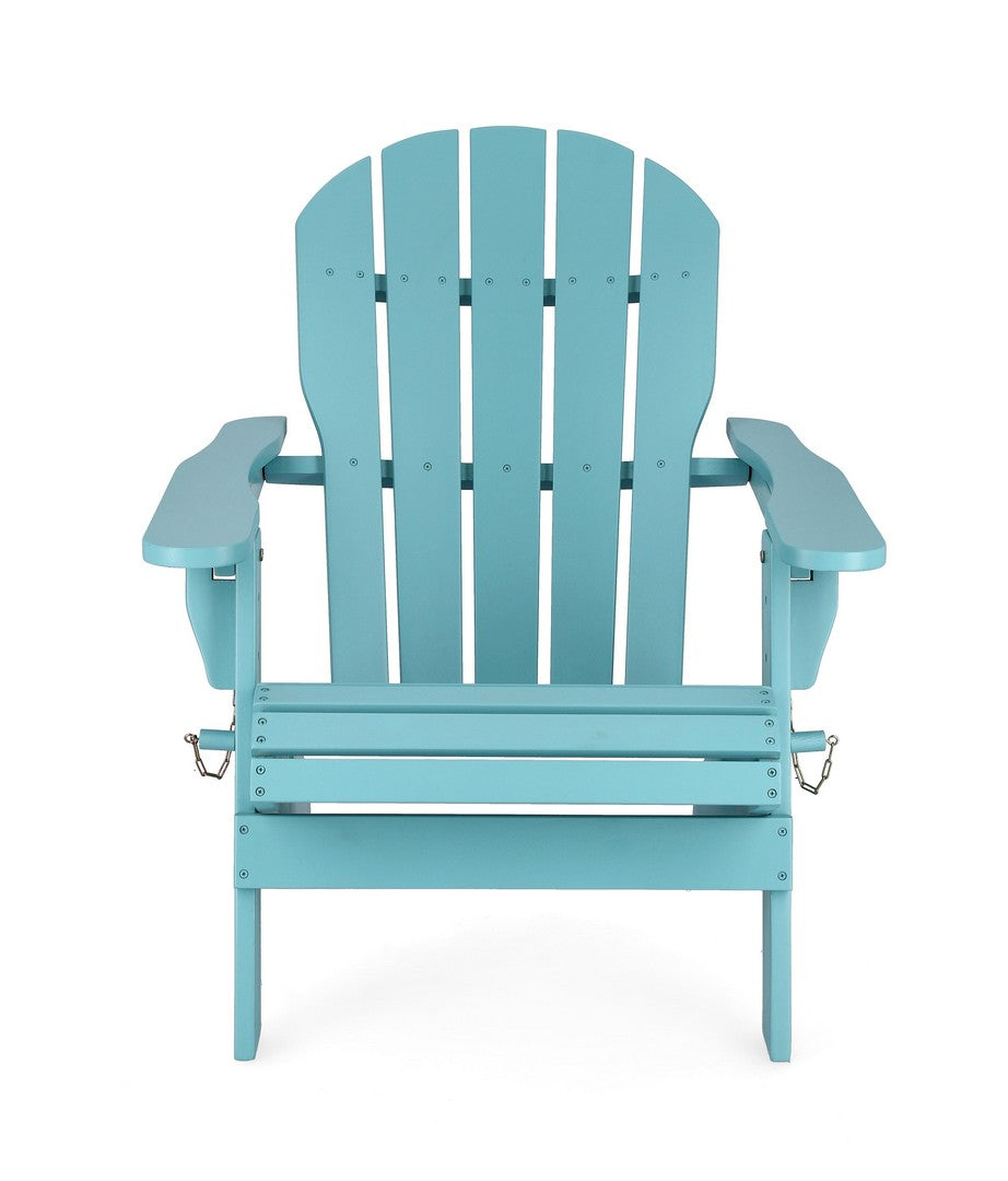 Poltrona Pieghevole da Giardino 70x80x85 cm in Legno Filadelfia Azzurro-Beige