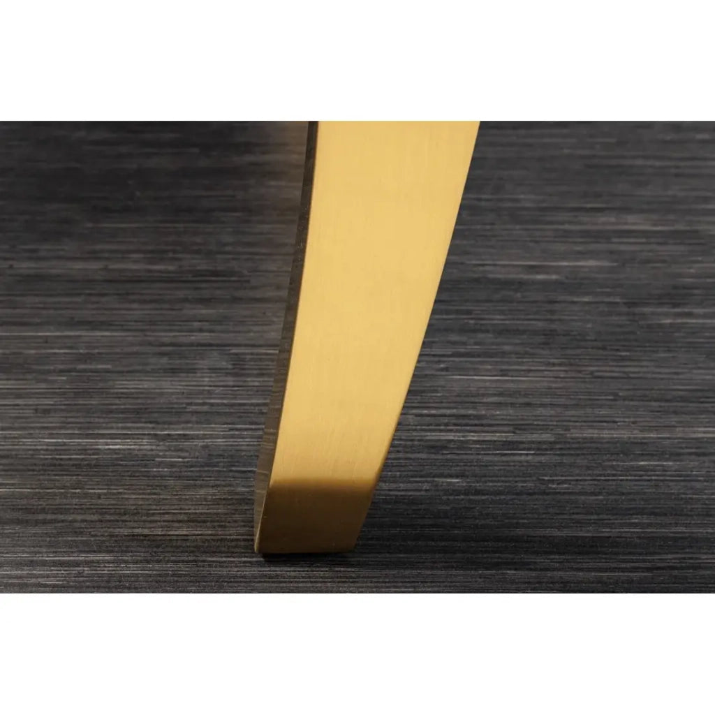 Table de salle à manger VELENA – Rectangulaire 200 cm – Bois de teck, verre et acier doré – Style baroque chic Tavolo da pranzo VELENA – Rettangolare 200 cm – Legno di teak, vetro e acciaio dorato – Stile barocco chic