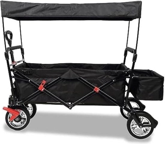 Carrello per bambini - Carrello con maniglia da traino - Nero