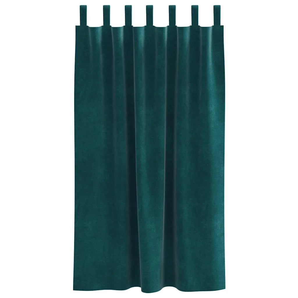Tende oscuranti 2 pcs Verde Scuro 140 x 175 cm Velluto 4107219